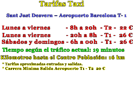 taxi sant just desvern